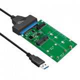 Simplecom SA221 USB 3.0 to mSATA NGFF M.2 SSD 2 in 1 Combo Adapter V1202-V2-HXSI-SA221