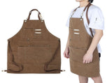 Adjustable Waterproof Apron with Pockets for Restaurant Kitchen Milk Tea Flower Shop Barber Supplies V1294-YM0901-3117200128511