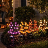 Bring Eerie Charm to Your Outdoor Space with Solar-Powered Halloween Stake Lights Pumpkin, Skull, V1341-ZY-WEUJUWA3-BIGEYEPUMPKIN-2PCS