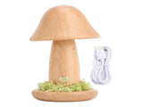 Mushroom Lamp Rechargeable Stepless Dimmable 3 Color Temperature Cordless Solid Wood 150&deg Rotatable V1294-YM0901-3119240147411