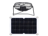 10W Solar Panel with Cooling Fan Photovoltaic Solar Panel for Home Pet Dog House V1294-YM0721-3114210016311