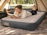 DreamZ Inflatable Mattress TPU Air Bed with Pillow Pump Camping Single Grey MS1032-190X90-AU