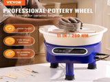 Pottery Wheel, 11 inch Pottery Forming Machine, 450W Electric Wheel for Pottery with Foot Pedal and V952-ZQLPJSJS11YCPCHVVV3