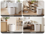 Devanti 50L Motion Sensor Bins Trash Can Kitchen Smart Rubbish Bin D-shape design White SB-50L-S48-WH