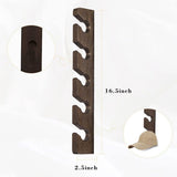 1 Piece Wall Mounted Wooden Hat Rack and Cap Holder, Brown V1237-MS-912-077