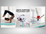 Powertrain 4m x 2m Airtrack Tumbling Mat Gymnastics Exercise Air Track with Pump IFM-0402-GYGN-IFP