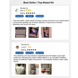 2x Bedside table pair with shelves drawers side hook modern design white V360-ZC-FNBT0037-WT-142-47X2