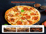 Outdoor Pizza Oven, 12 in Wood Fired Pizza Ovens, Pellet Pizza-Stove with Thermometer & Electric V952-BXPSLDNZWDJPCLPZU001V9