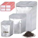 100 PCS Mylar Bags for Food Storage, Stand-Up Aluminum Foil Pouches with Self-Sealing Strip, V1369-AZ3-W-08616