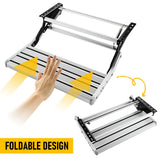 Heavy Duty Pull-Out Caravan Step Folding Aluminium RV Entry Step, Non-Slip Portable Camping Step, V1181-AT002-SL