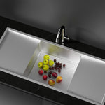 Cefito Kitchen Sink Basin Stainless Steel Under/Top/Flush Mount Bowl 122X45CM SINK-B-12245-R010