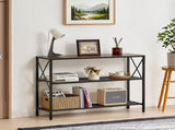 Narrow Console Sofa 106 cm Behind Couch 3-Tier Long Entryway Table and Skinny Hallway V952-BSXGZDCK39418RBBZV0