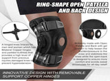 XXX-LargShock Absorption Knee Brace, Compression Sports Hinged Support Knee brace, shock absorption, V1107-CS-YTCH7