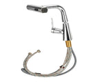 Waterfall Kitchen Faucets 3 Modes Waterfall Stream Sweep 360&deg Rotatable Pullout Sprayer Single V1294-YM0901-3112240023611