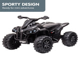 Kahuna GTS99 Kids Toy Electric Ride On Quad Bike 50W ATV - Black CAR-GTS-1199-BK