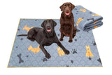 2Pcs Washable Pet Dog Training Pee Pad Reusable Absorbent Cushion Pet Pee Mat-Light Gray XL V1263-JX-7446-4