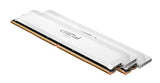 Crucial Pro 32GB DDR5 UDIMM 6400MHz CL38 White Heat Spreader Support Intel XMP AMD Ryzen V1202-V2-MECD5-2X16G64C38PW