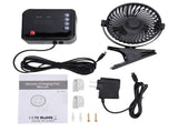 Electric Cooling Fan Digital Display Timer 360 Degree Rotating Clip On Portable Air Circulation Fan V1294-YM0901-3111250216111