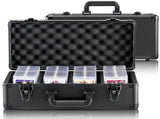Graded Card Storage Box, 4 Slots, Graded Sports Cards Holder Carrying Case with Key Lock Foam V952-FJKSNHYCSKK1V3VTKV0