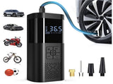 Black Portable Car Tire Inflator 150PSI Inflator Digital Tire Pressure Gauge LED V1102-806-BLA-04463