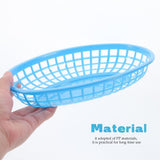 12Pcs Blue Plastic Food Baskets Reusable Snack Containers for Family Picnic and Party Storage V1369-AZ3-W-12199
