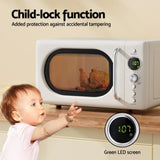 Devanti 20L Microwave Oven 700W Cream MIO-EF20L-CR