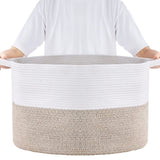 VEVOR Cotton Rope Storage Basket 87L Woven Blanket Basket 20 x 20 x 14 in V952-MZCWLYZTL22W2SO26V0
