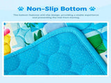 Cooling Pet Mat for Dogs and Cats, Breathable Ice Silk Summer Bed Pad with Non-Slip Base, Washable V1341-ZY-NAUMWTJB-BLUESNOWFLAKEPAWPR-2XL