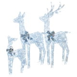 Christabelle Christmas Reindeer Display Set 3 Indoor Outdoor Decorations Acrylic Beads Cool Whi 112_MHA600