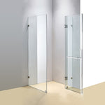 1100 x 800mm Frameless 10mm Glass Shower Screen By Della Francesca V63-831131