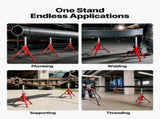 V Head Pipe Stand 1/8-12 inch Capacity, 24-42 inch Adjustable Height, 2500 lbs Load Capacity Pipe V952-GJ1107BGJ-VX00001V0