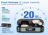 Rechargeable In-the-Ear Hearing Aids with Charging Case and LCD Display Ultra-Compact Sound V1107-CS-HLCFS