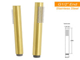 WELS Brushed Gold 2in1 Shower Large Round 12" Rain Head Handheld Silde Wall Rail Arm V1233-S4902ABGSS019CBGKSR112G