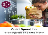 EUROCHEF 60cm Slideout Stainless Steel Rangehood, Quiet 2-Speed, 3-Layer Dishwashable Filters, V219-RGHSLDEC67SA