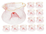 Convenient Foldable Red Plastic Mesh Pouch for Home and Market 50Pcs V1369-AZ3-W-20553