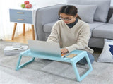 Laptop Bed Tray Table Portable Lightweight Mini Picnic Table for Laptop Working Writing Blue V1294-YM0523-3116220003611