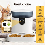 i.Pet Automatic Pet Feeder Dog Cat Wifi 7L Auto Smart Food Dispenser Timer Feed PET-FEEDER-7L-WIFI-WH