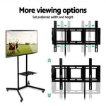 Artiss Mobile TV Stand for 32"-65" TVs Mount Bracket Portable Shelf Trolley Cart TV-MOUN-W01-BK