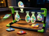 Light-Up Kids Throwing Bowling Toy, ABS Gravity Activated LED, Numbered Targets with 4 Sandbags, V1232-TZBLQ-FG-001