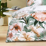 Bianca Sariya White Cotton Sateen Quilt Cover Set Queen V442-BCA-QUILTCS-SARIYA-WHITE-QS