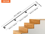 Pipe Stair Handrail, 11FT Staircase Handrail, 440LBS Load Capacity Carbon Steel Pipe Handrail, V952-TZBGSLTFSGY11V3QFV0