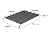 PaWz Elevated Trampoline Pet Bed Dog XL Grey X-Large PT1221-XL-GY