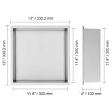 33.02 x 33.02 cm No Tile Shower Niche 304 Stainless Steel, Wall-Inserted Niche Recessed Double V952-BXGLYBK1C13YZKIQ0V0