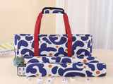 Mahjong Game Set, 166 Blue Tiles , 4 All-in-One Color Rack/Pushers & Drawstring Bag, Complete V1107-133-77565