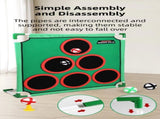 Indoor/Outdoor Golf Hitting Target Game Mat with Stand & Storage Bag - Family Fun Interactive Sports V888-ELOSUNG42441