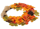 Artificial Fall Wreath Door Hanging Maple Leaf Wreath Garland Home Festival Decoration V1294-YM0710-3115210132811
