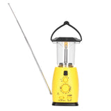 LED Camping Lantern Solar Hand Crank Battery Charging Adjustable Brightness 8 LEDs Support FM AM V1294-YM0523-3113220032711