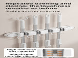 White Vacuum Suction Cup Mop & Broom Storage Rack Combination V888-ELOSUNG49235