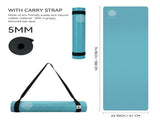 Mandala Yoga Mat Premium Bundle, Includes Yoga Mat 188cm H x 61cm W, Yoga Strap & Steel Hydration V398-MA-494TL