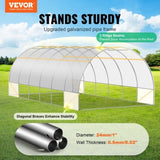 Walk-in Tunnel Greenhouse, 19.4x9.7x6.5 ft Hoop House Greenhouse Tunnel, Plant Hot House with V952-SDXWS20X10X78IHE2V0